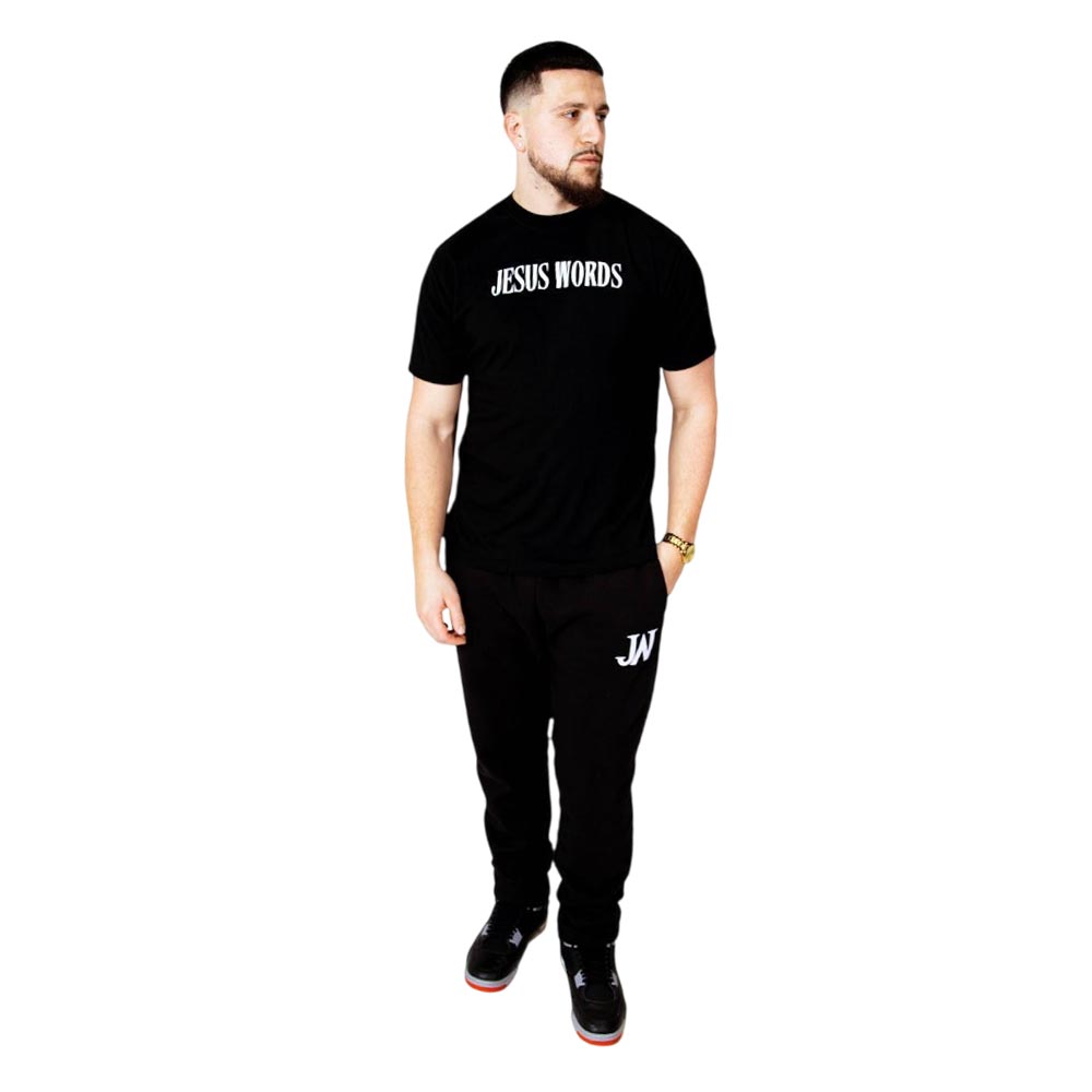 Jesus Words Black and White T-Shirt
