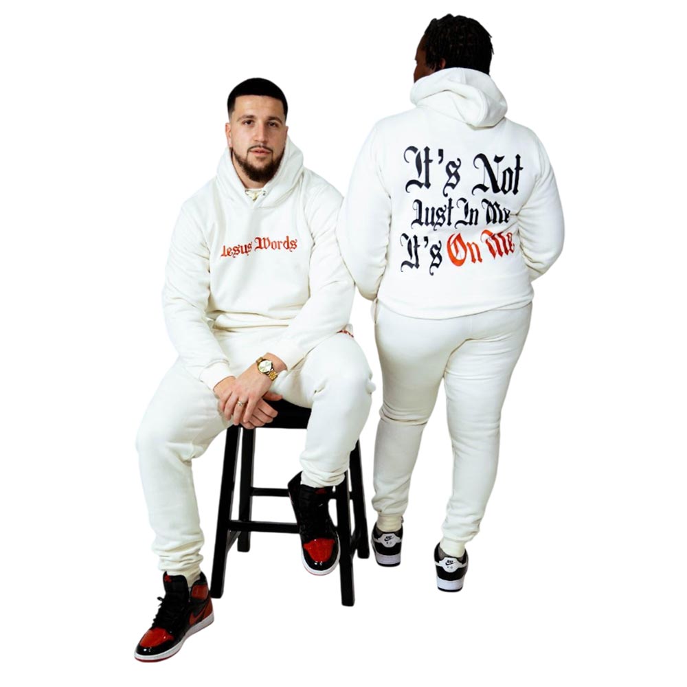 It’s “On Me” - Cream and Red Matching Set