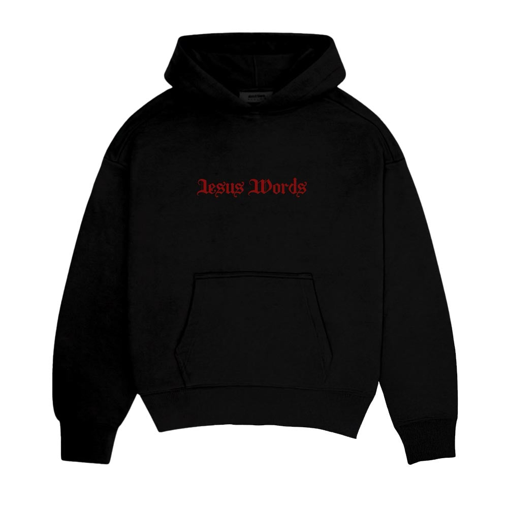 Jesus Words Black Sweatshirt
